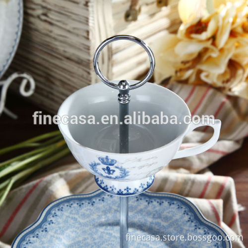 Elegant Fine White Porcelain 3 Tier Cake Stand